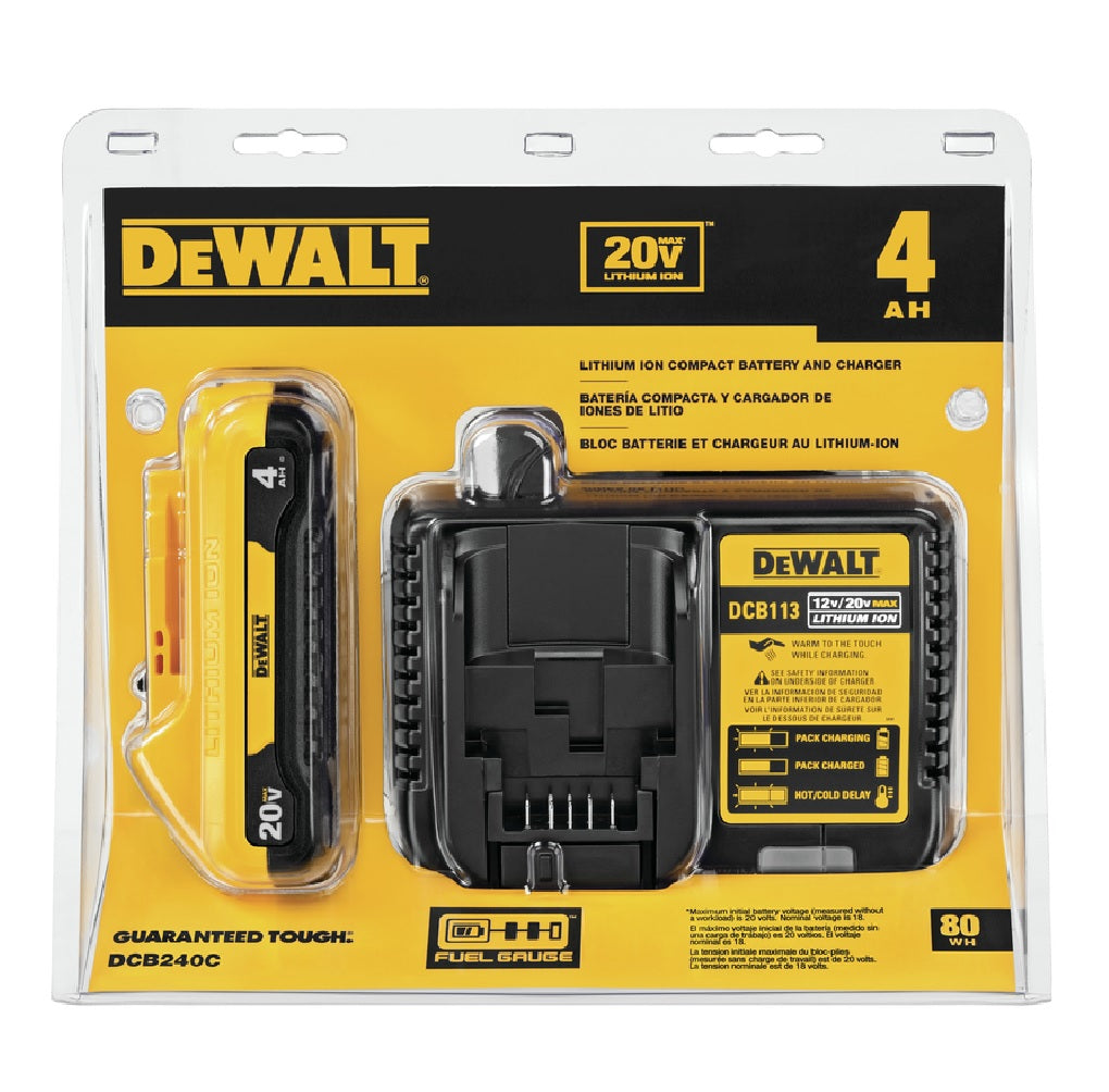 DeWalt DCB240C 20V MAX Compact Battery and Charger Starter Kit