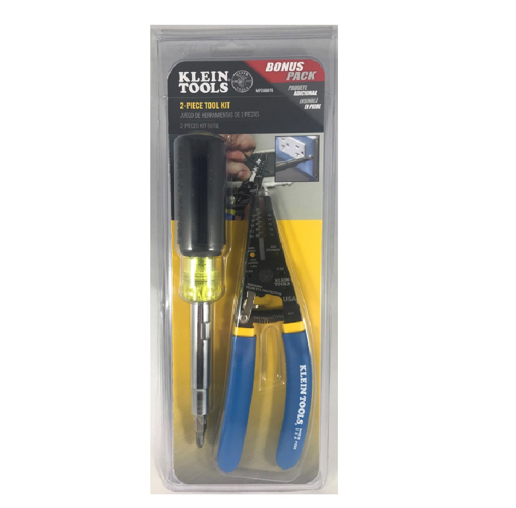 Klein Tools MPZ00076 Multi-Bit Screwdriver/Wire Stripper Set