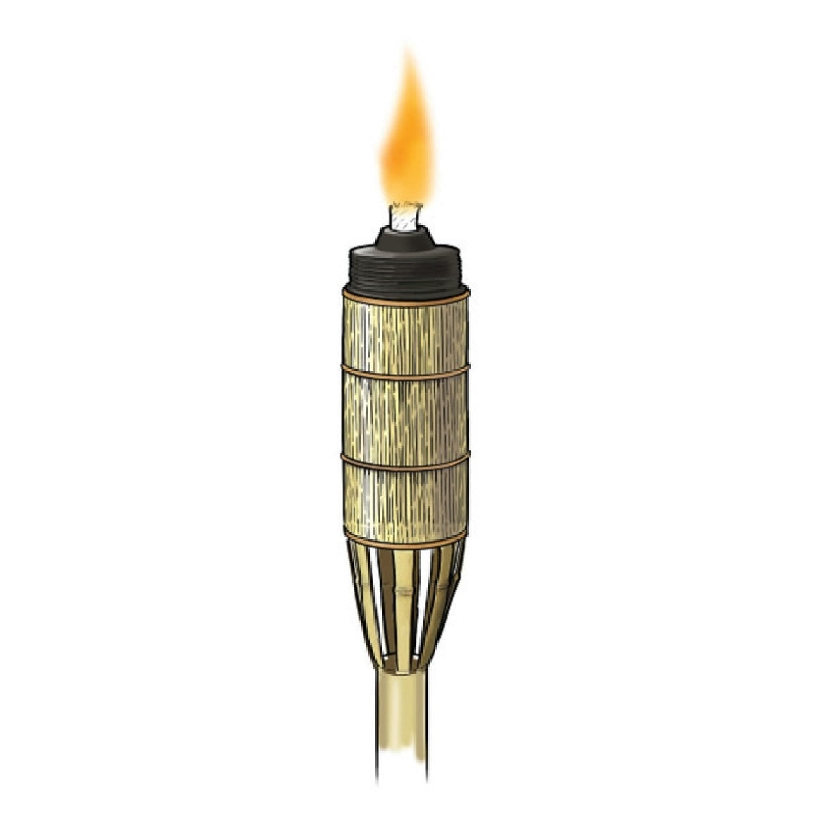 Tiki 1120087 Luau Weather Resistant Outdoor Torch, 60 Inch