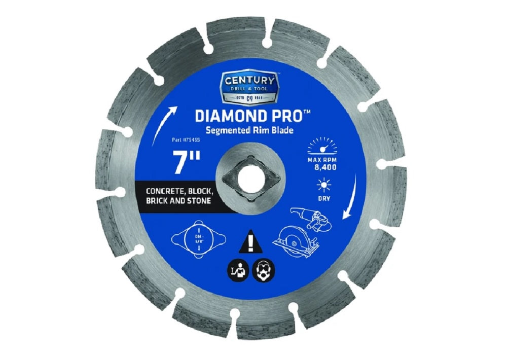Century Drill & Tool 75470 Segmented Rim Diamond Saw Blade