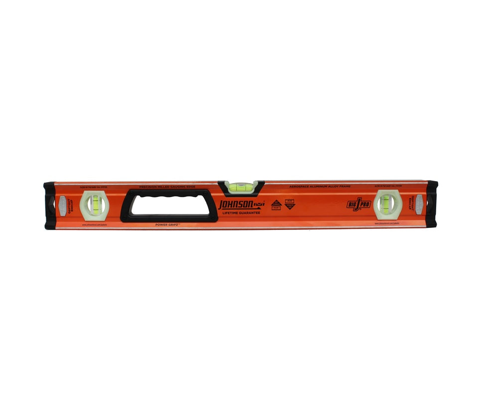 Johnson 1733-2400 Non-Magnetic Box Level, 24", Orange