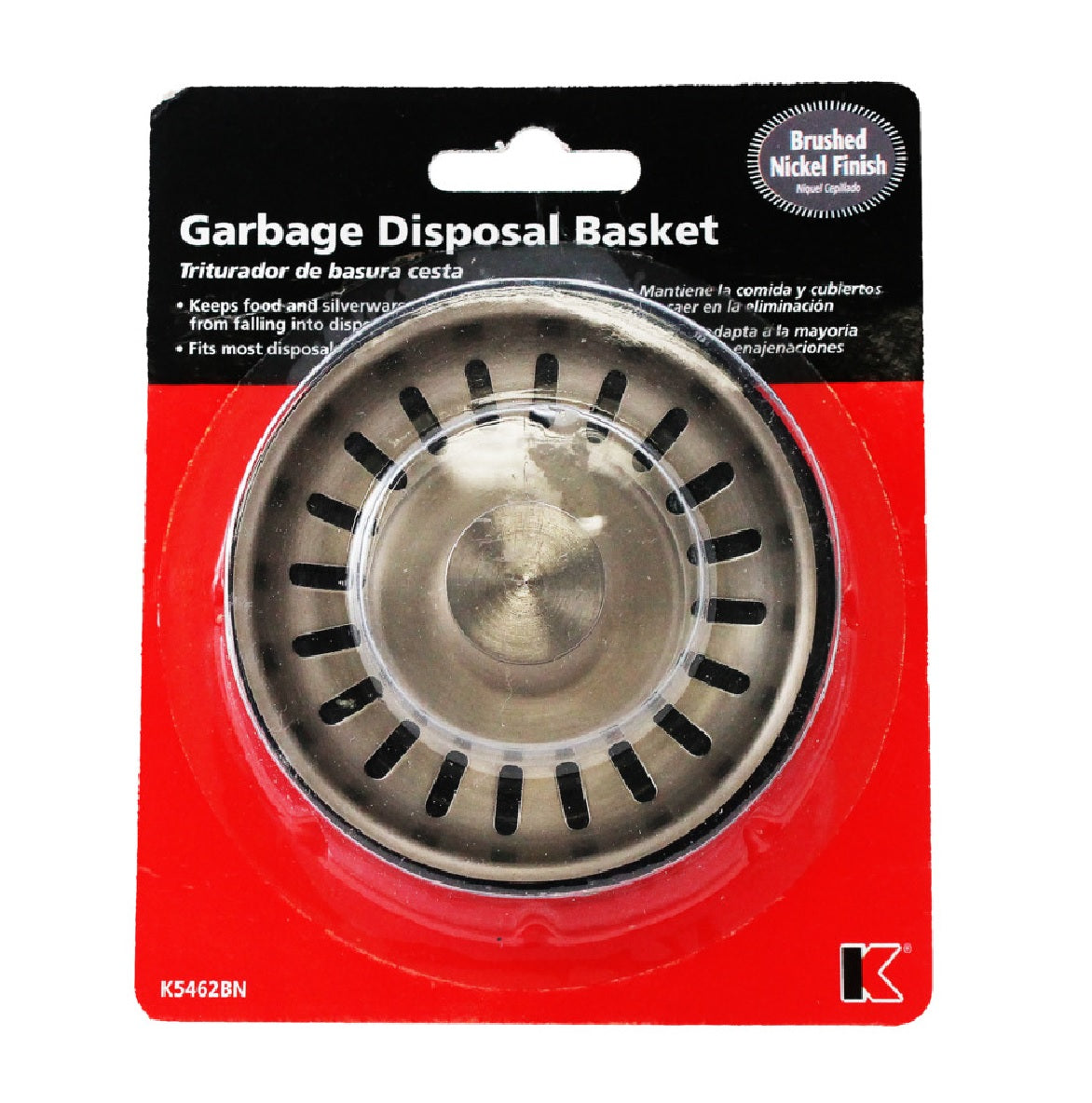 Plumb Pak K5462BN Garbage Disposal Strainer/Stopper, Brushed Nickel