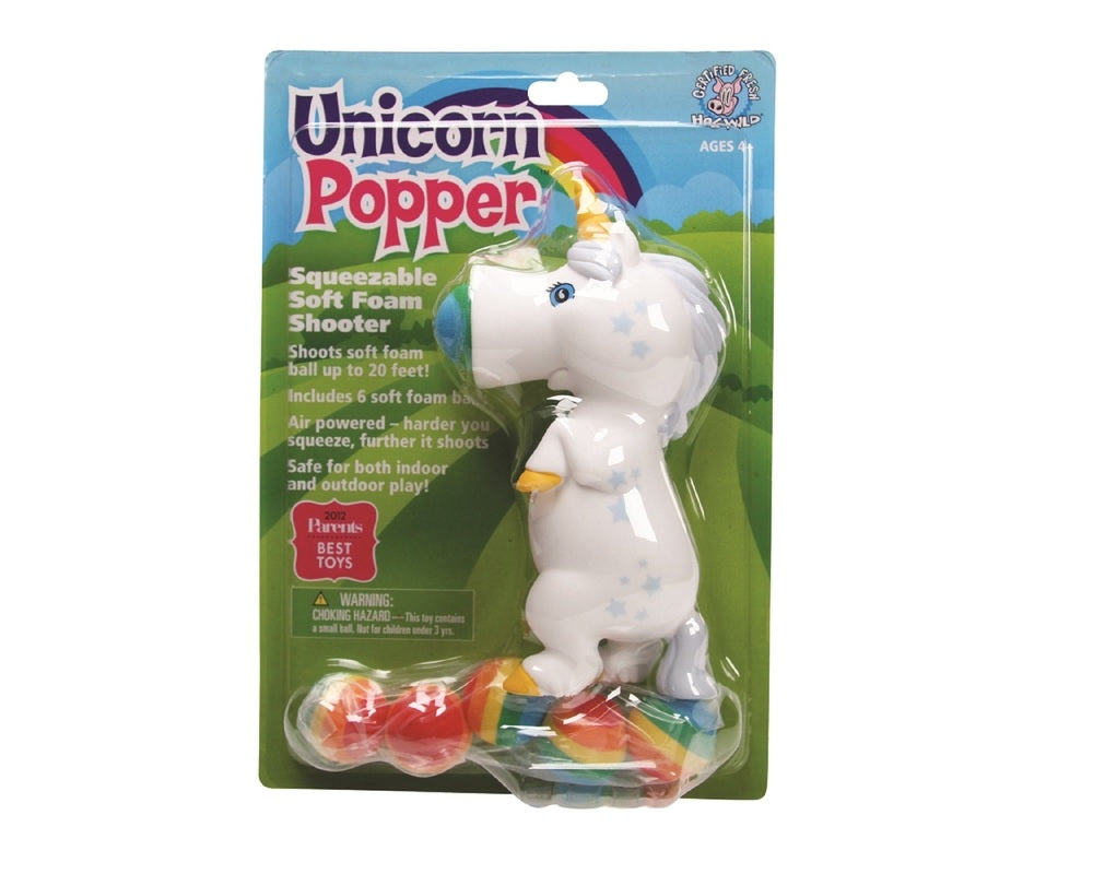 Hog Wild 54908 Unicorn Squeeze Popper, Assorted