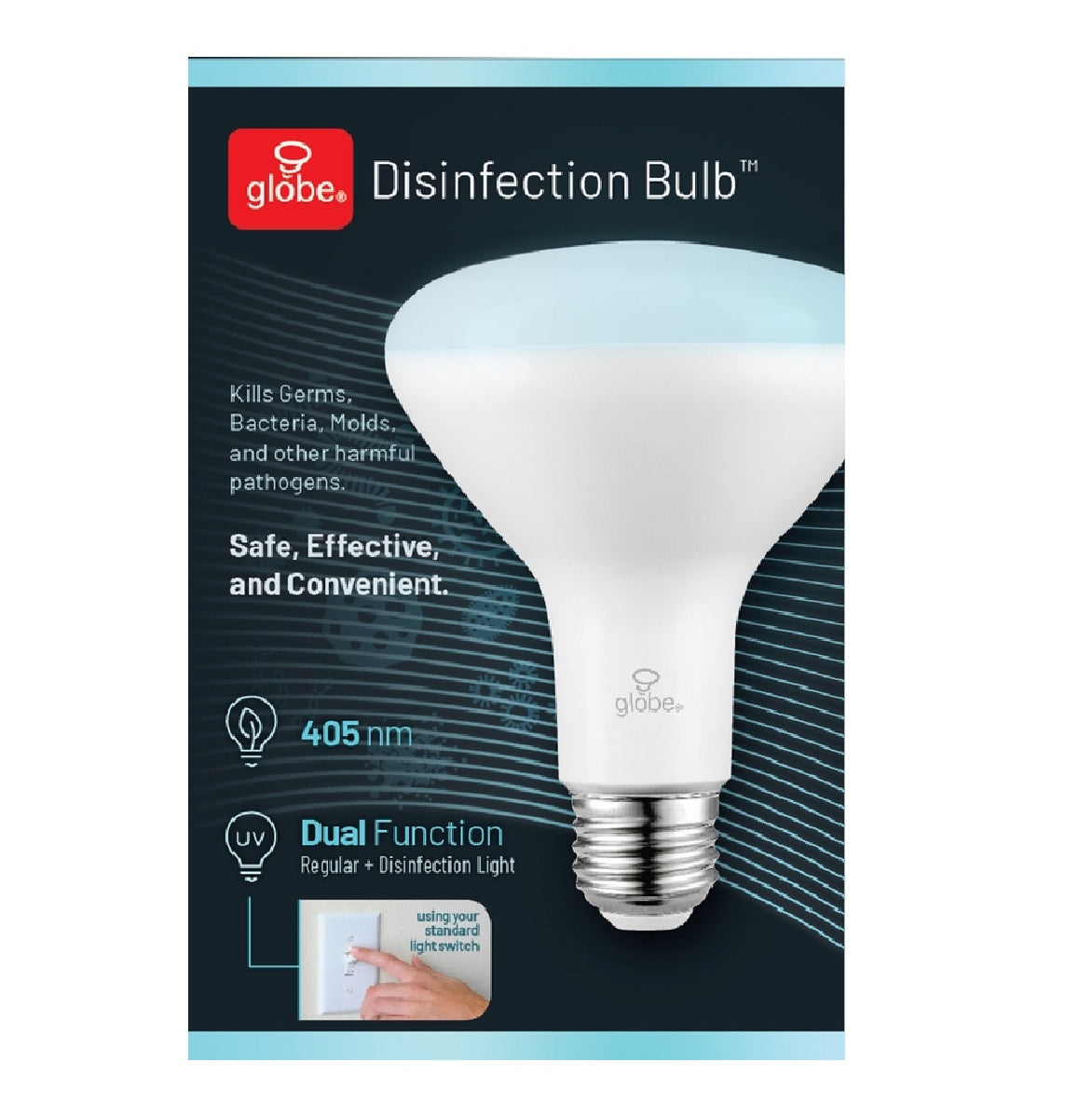 Globe Electric 35639 BR30 LED Disinfection Bulb, White