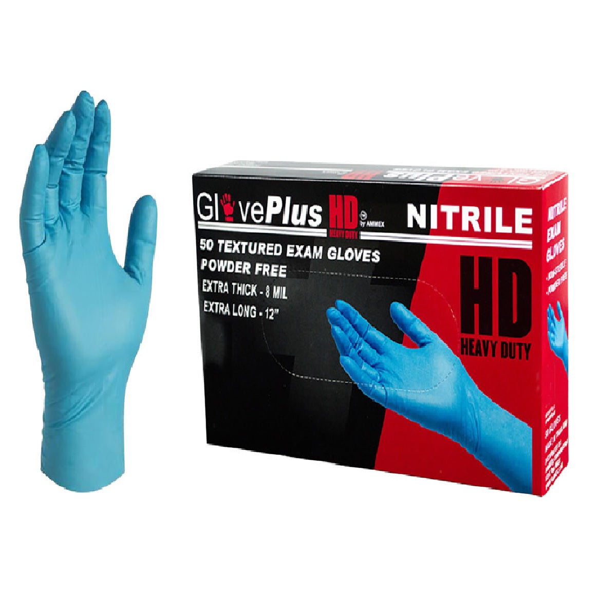 Ammex GPNHD68100 Non-Sterile Disposable Gloves, X-Large