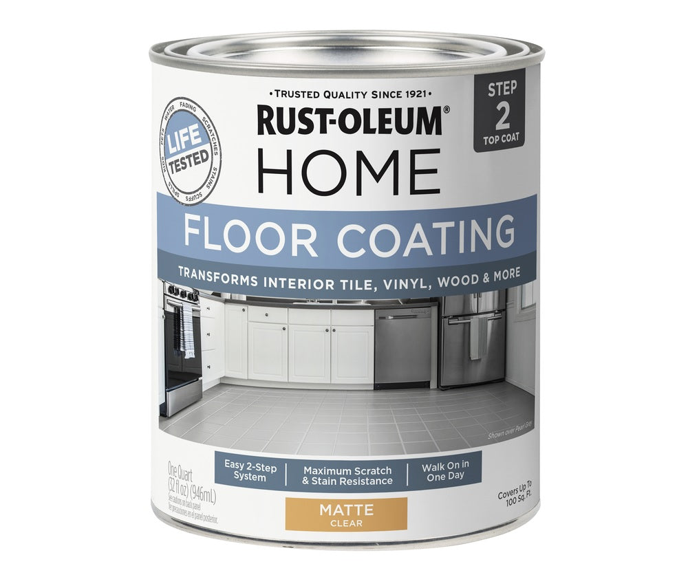 Rust-Oleum 358871 Water-Based Floor Paint, 1 qt.