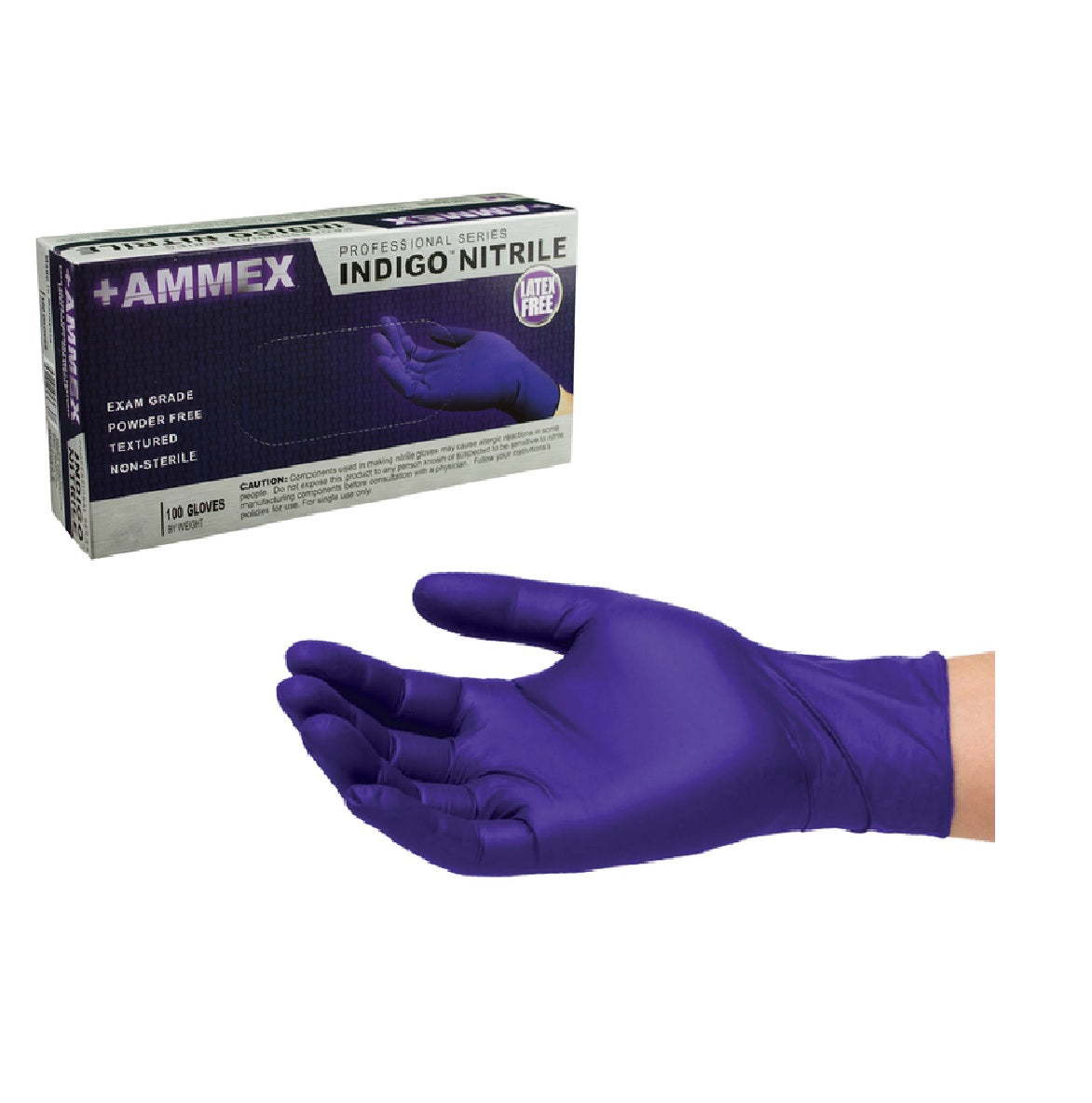 Ammex AINPF42100 Disposable Exam Gloves, Nitrile