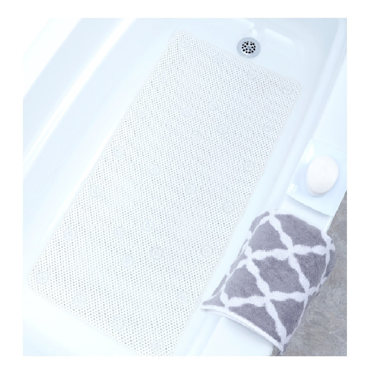 SlipX Solutions 05800 Bath Mat, Foam Mat Surface