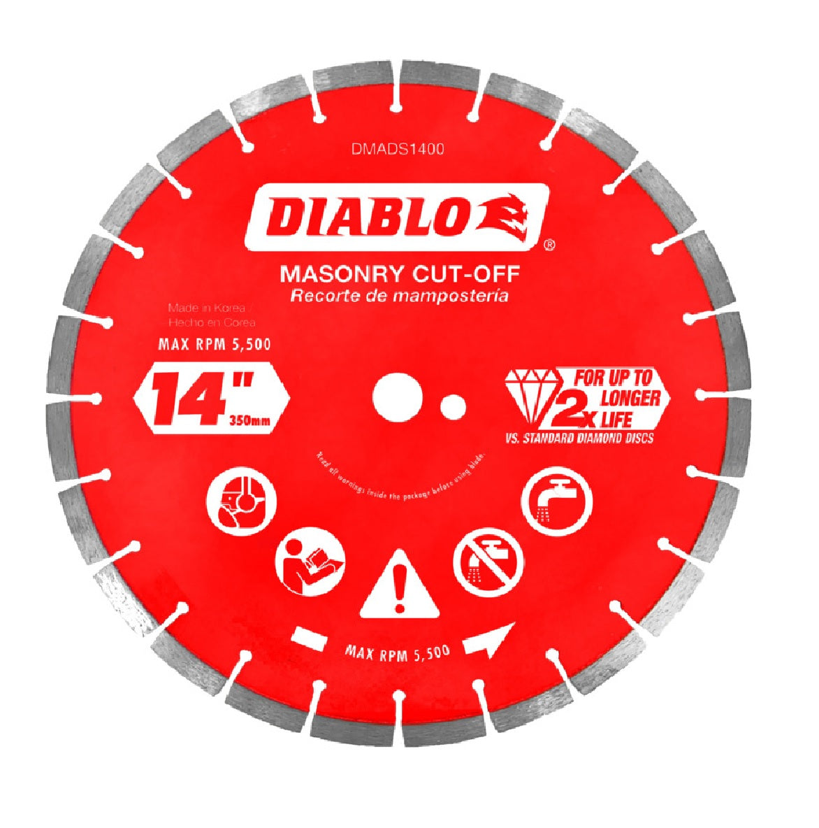 Diablo DMADS1400 Diamond Segmented Cut&#8209;Off Discs for Masonry