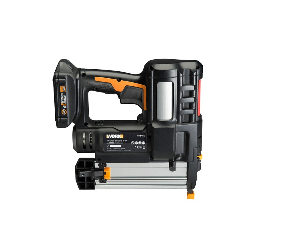 Worx WX840L Cordless Brad Nailer and Staple Gun, 20 volt