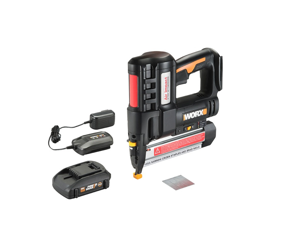 Worx WX840L Cordless Brad Nailer and Staple Gun, 20 volt