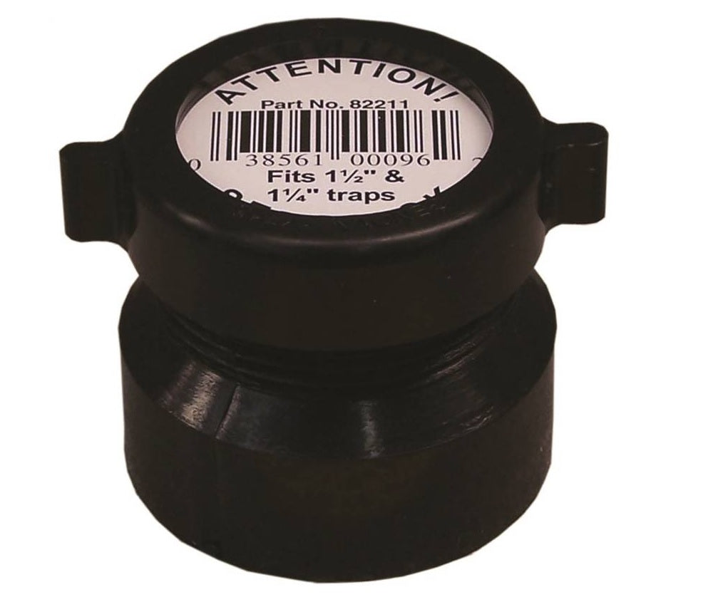 Genova 102859ABC/102860 82211 Series Trap Adapter, Black, 1-1/2"
