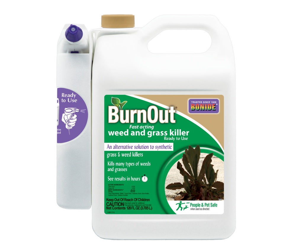 BurnOut 7493 Weed and Grass Killer, Liquid, 1 gallon