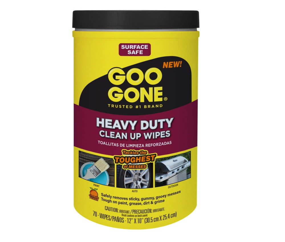 Goo Gone 2230 Clean-Up Wipes, 70 Canister