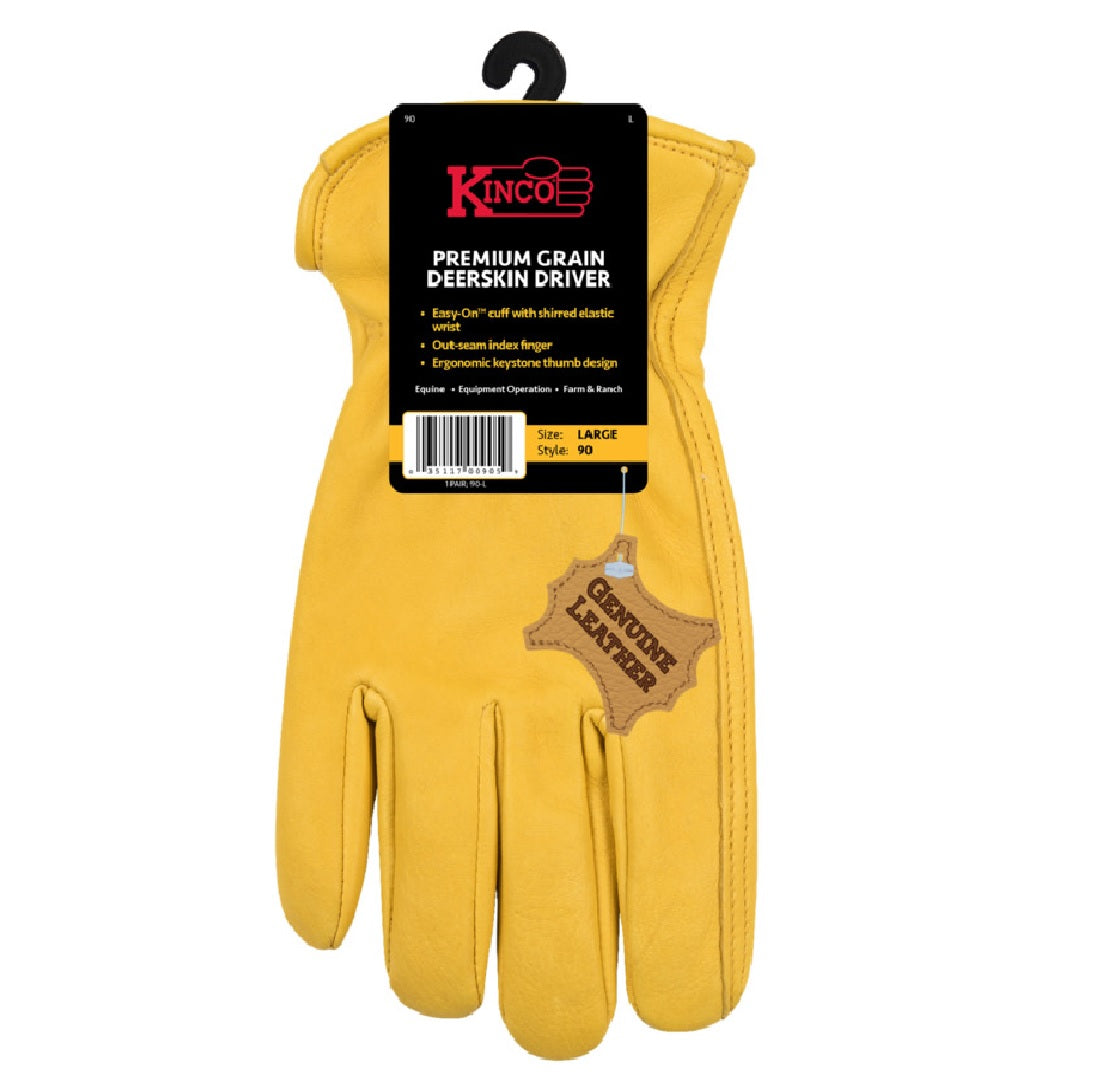 Kinco 90W-S Keystone Thumb Driver Gloves, Gold