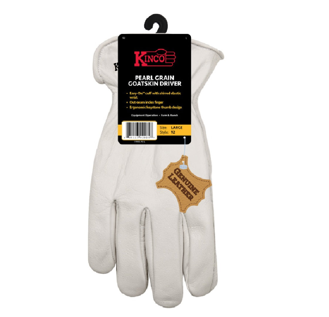 Kinco 92-L Keystone Thumb Driver Gloves, Pearl