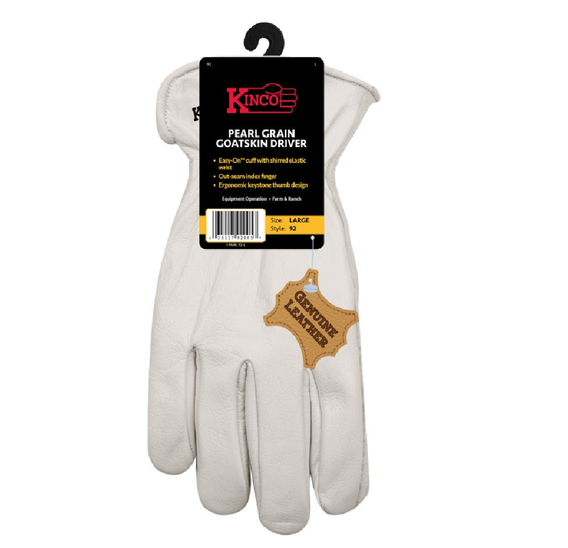 Kinco 92-XL Keystone Thumb Driver Gloves, Pearl