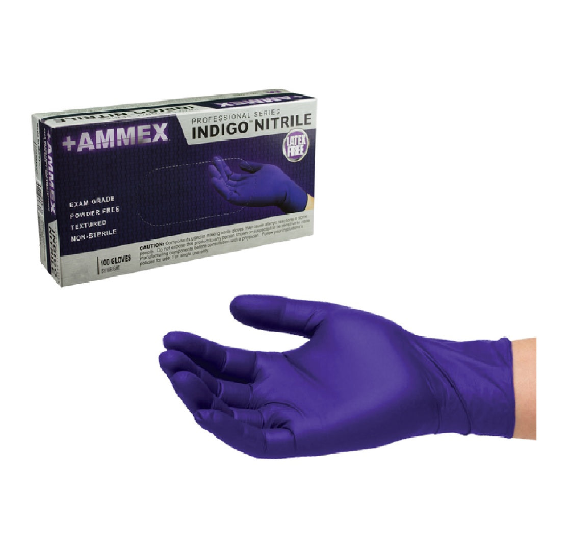 Ammex AINPF44100 Disposable Exam Gloves, Nitrile