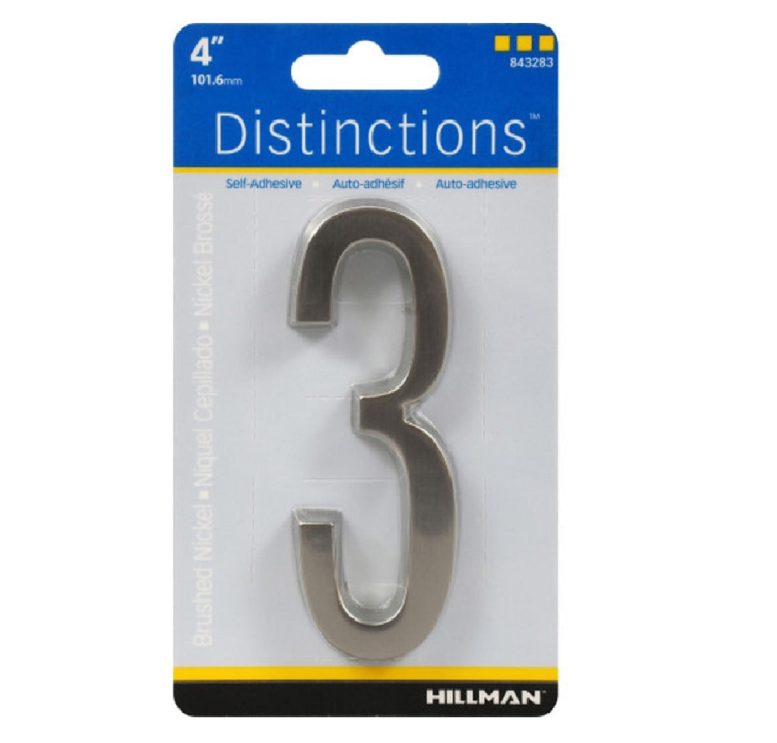 Hillman 843283 Distinctions Self-Adhesive 3 Number