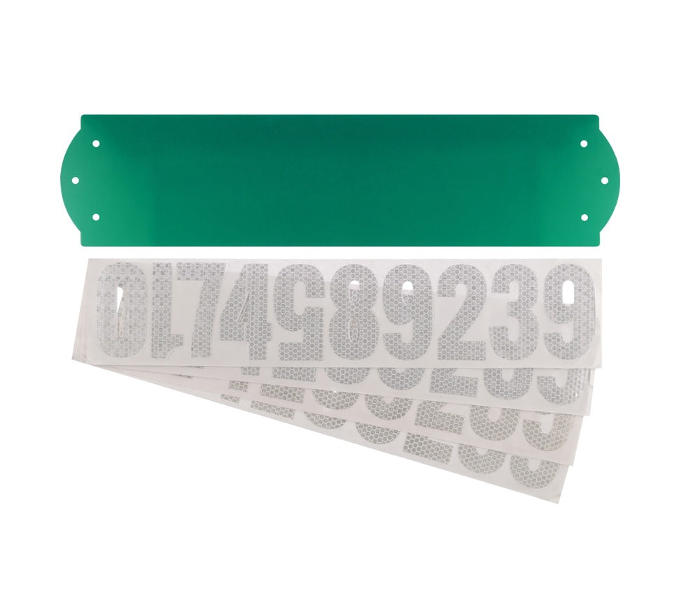 Hillman 840271 Rectangle Reflective 911 Address Kit, Green