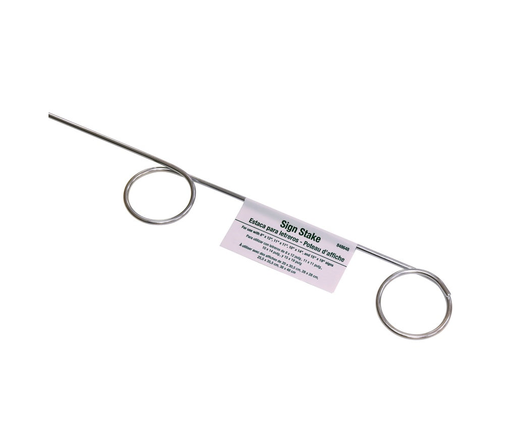Hillman 848648 Pigtail Sign Stake, 8" x 12", Aluminum
