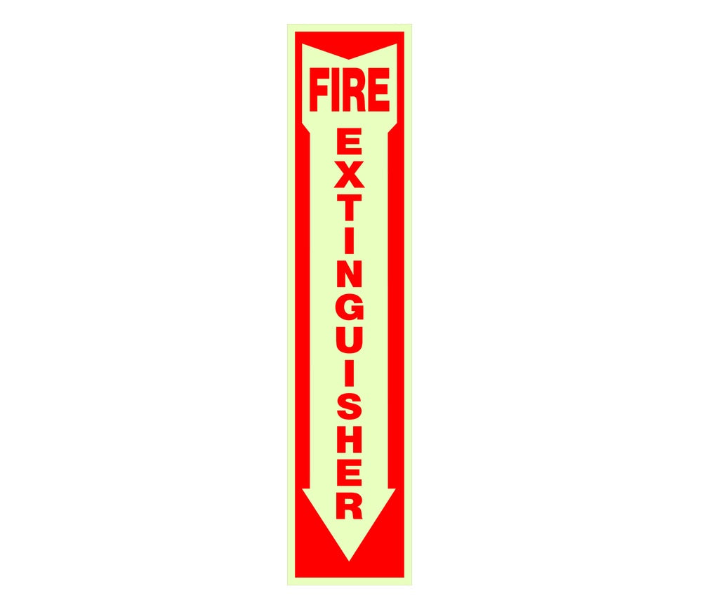 Hillman 840204 Fire Extinguisher Decal, 18" x 4", White