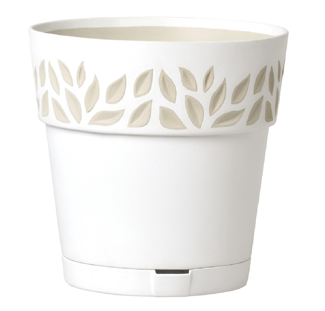 Marshall Pottery 9DW2ZSZ022 Deroma Leaf Planter, White