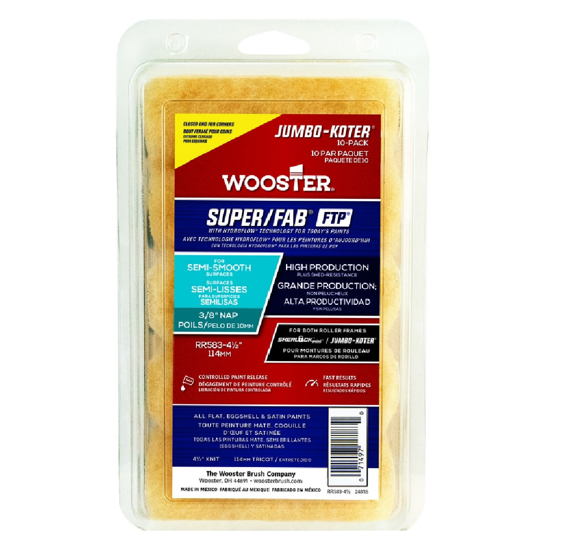 Wooster Brush RR584-4 1/2 Super/FAB Jumbo Paint Roller Cover