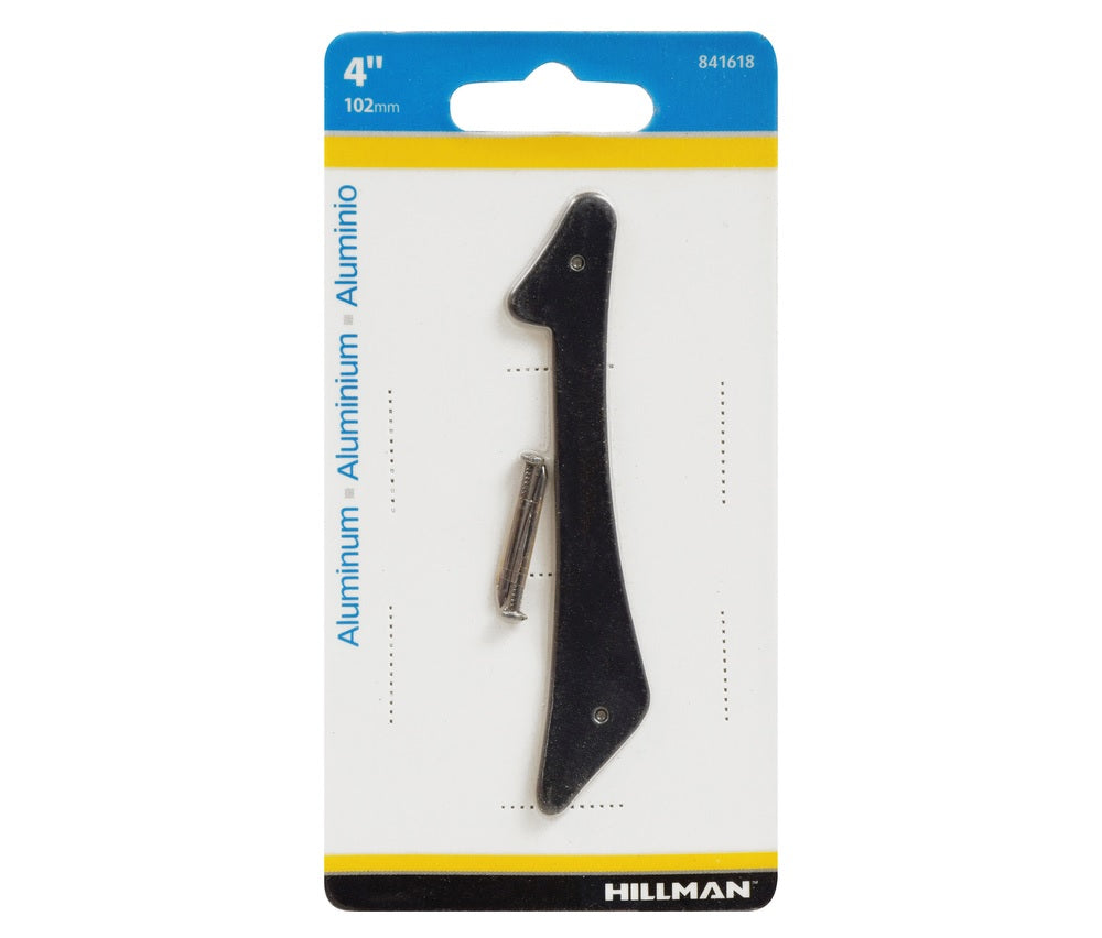 Hillman 841618 Aluminum Nail-On Number, 4", Black, 1 p