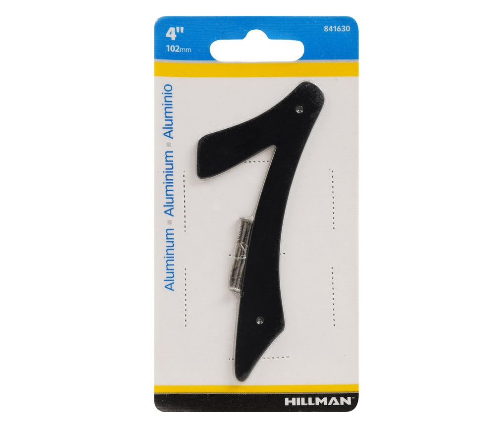 Hillman 841630 Aluminum Nail-On Number, Black, 1 pc.