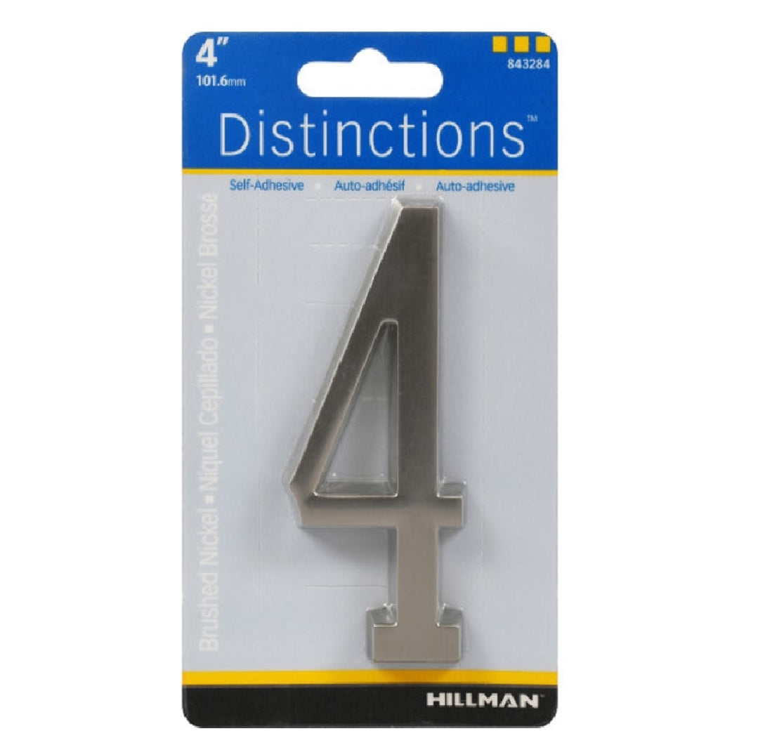 Hillman 843284 Distinctions Self-Adhesive Number 4
