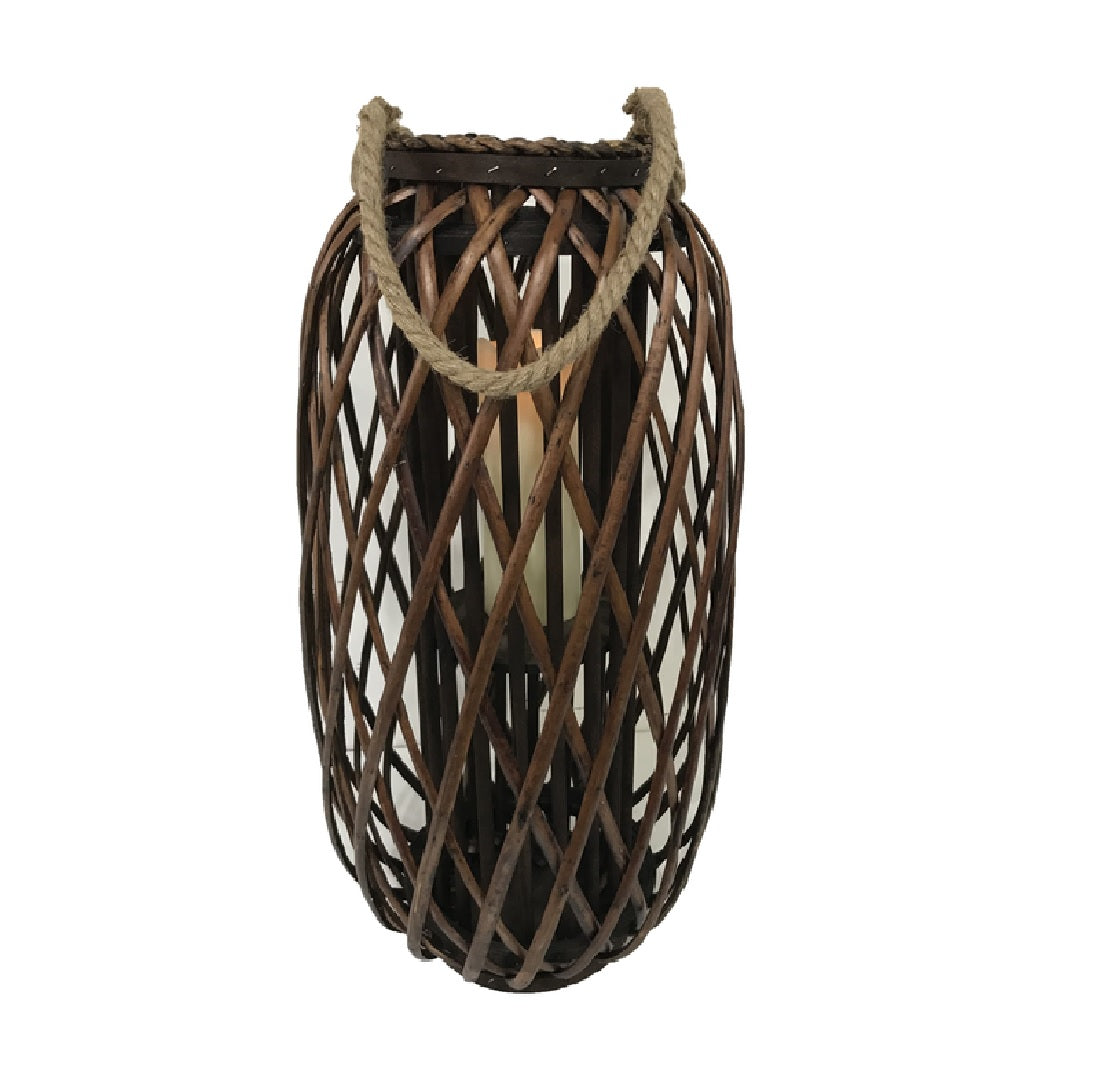 Infinity HY9303L LED Candle Hanging Lantern, Brown