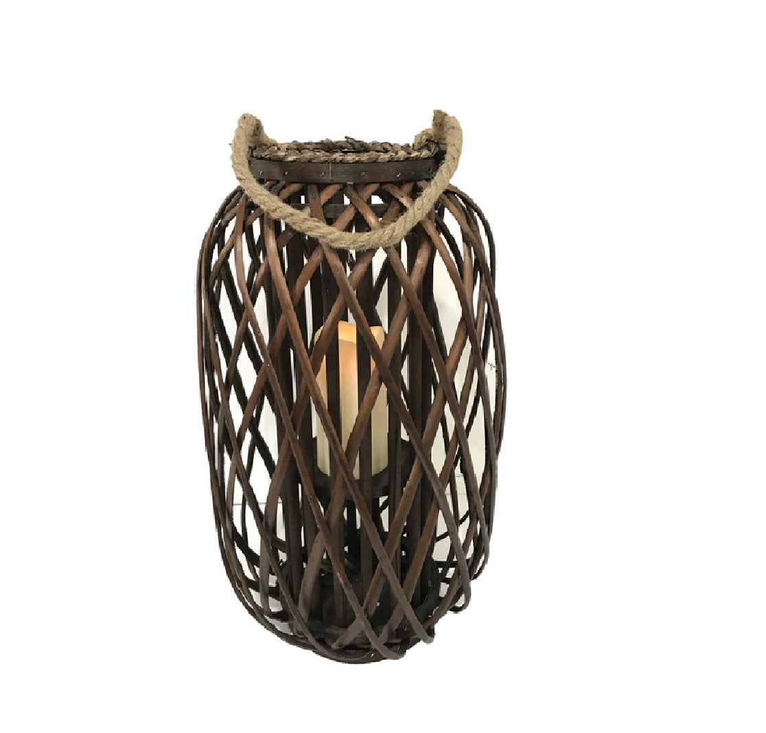 Infinity HY9303M LED Candle Hanging Lantern, Brown