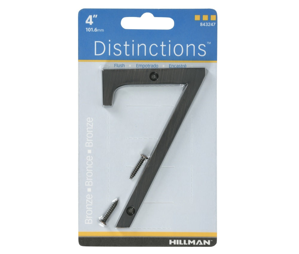 Hillman 843247 Metal Screw-On Number, Bronze, 1 pc