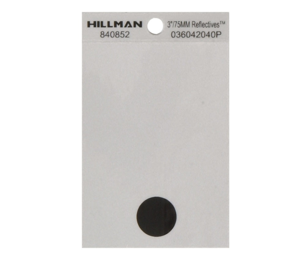 Hillman 840852 Reflective Self-Adhesive Special Character Period, Black