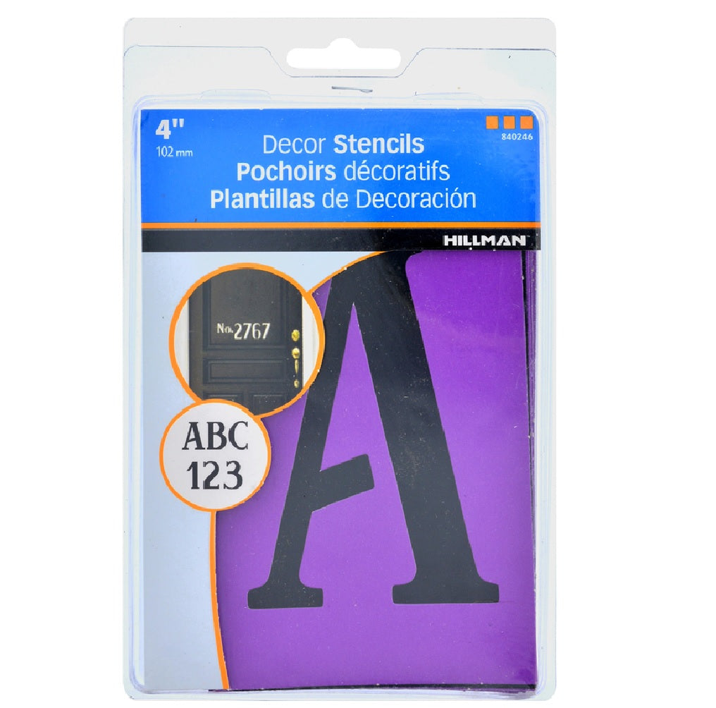 Hillman 840246 Serif Stencil Set, Card Stock