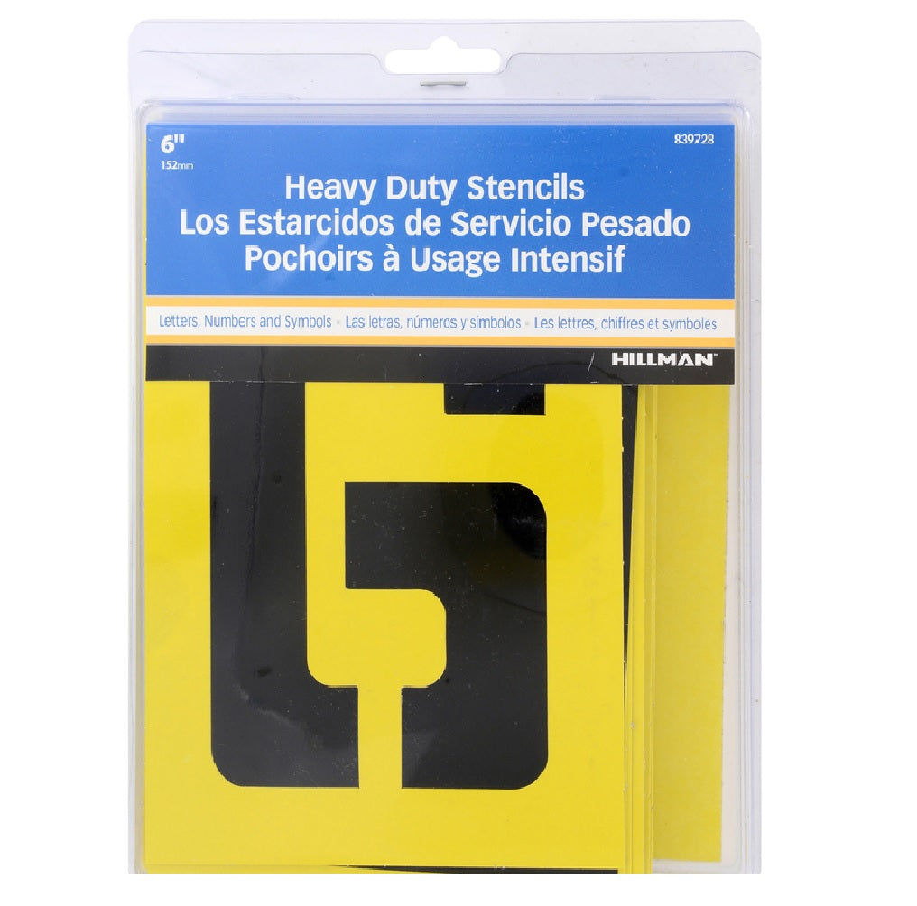 Hillman 839728 Heavy Duty Stencil Set, Card Stock