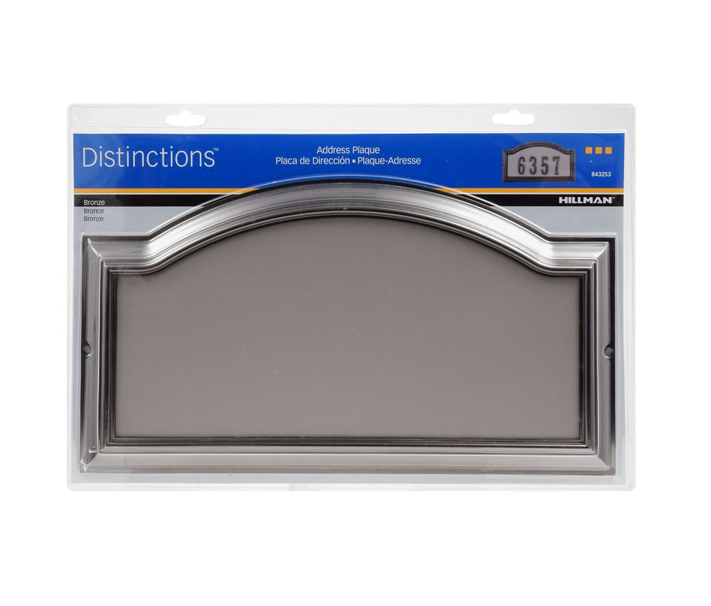 Hillman 843253 Die-Cast Zinc Bronze Address Plate, Gloss
