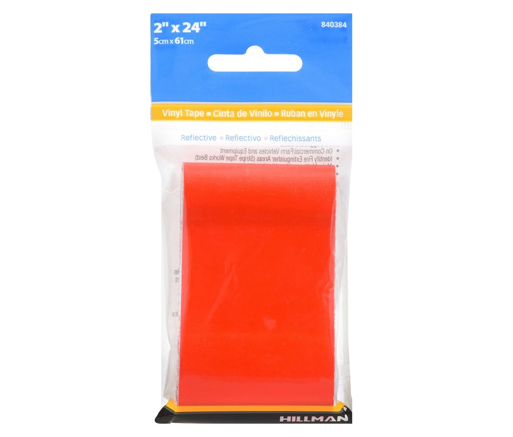 Hillman 840384 Reflective Safety Tape, 24", Red, 1 pk