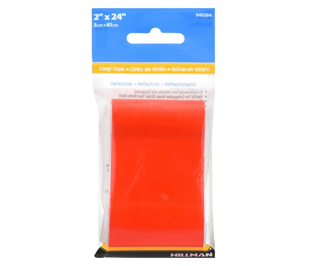 Hillman 840384 Reflective Safety Tape, 24", Red, 1 pk