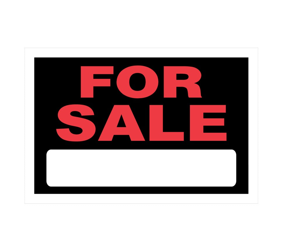 Hillman 839928 English For Sale Sign, 8" x 12", Black