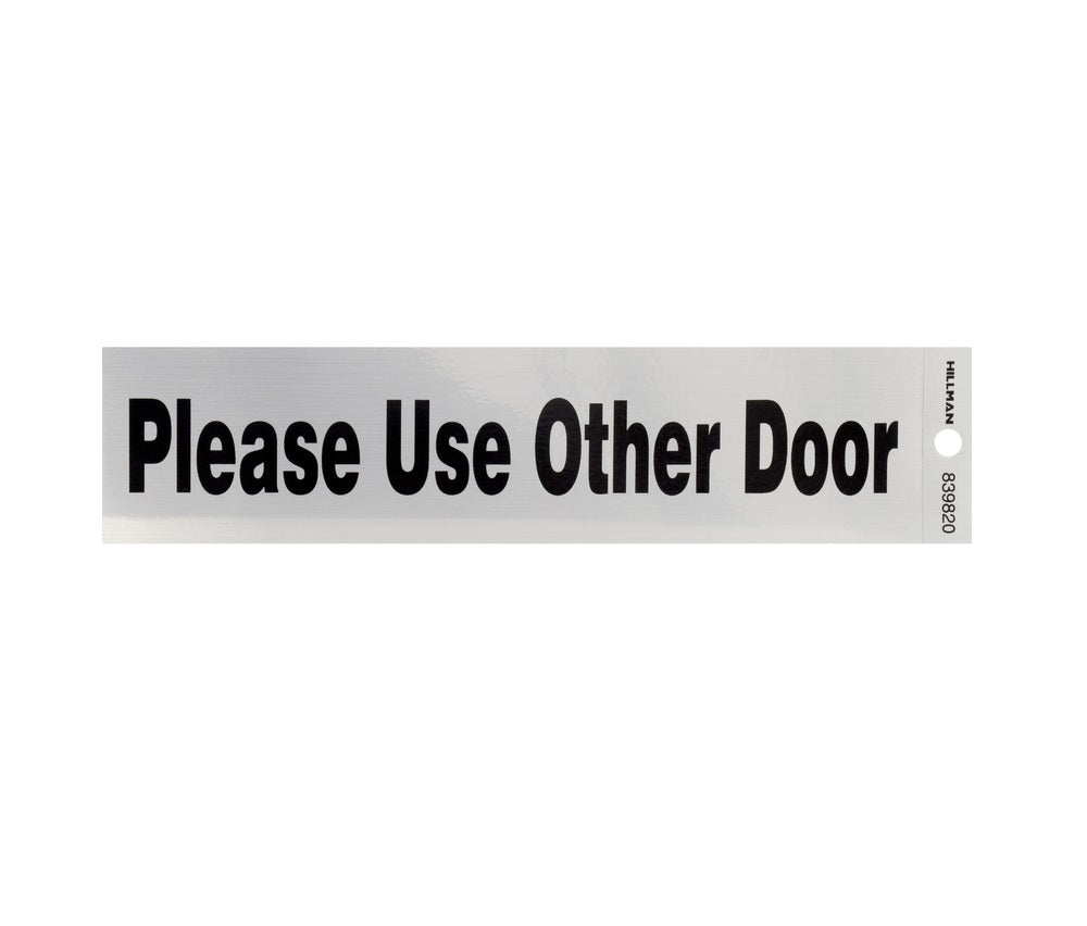 Hillman 839820 English Do Not Enter Decal, 2" x 8", Silver