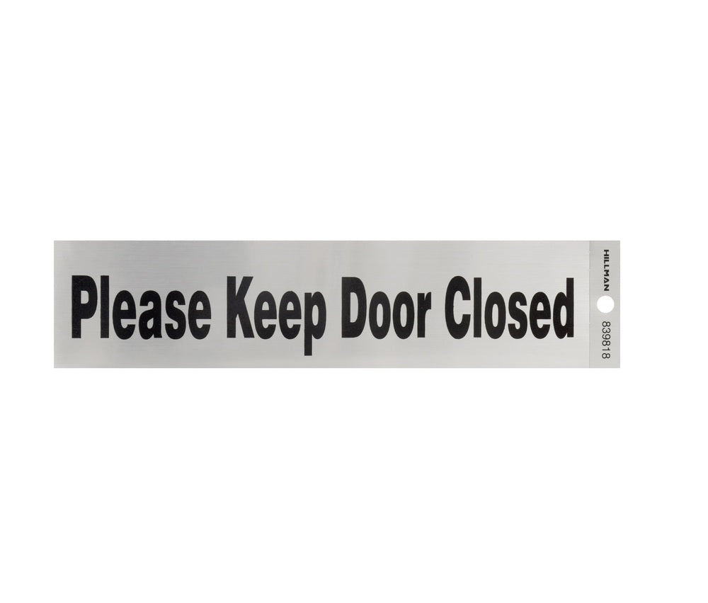 Hillman 839818 English Do Not Enter Decal, 2" x 8", Silver