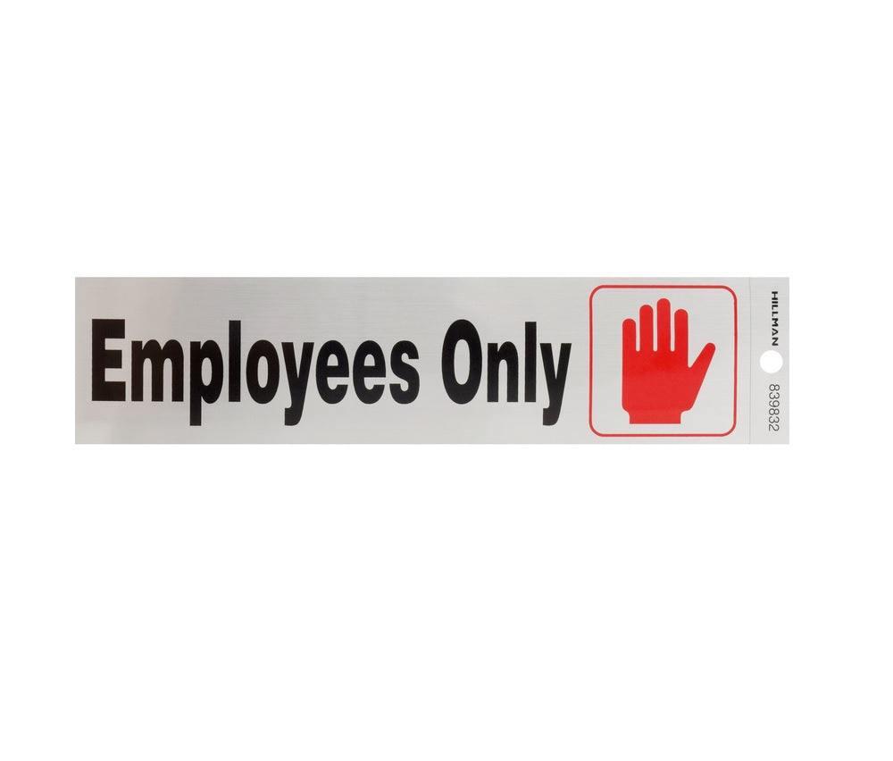 Hillman 839832 English Do Not Enter Decal, 2" x 8", Silver