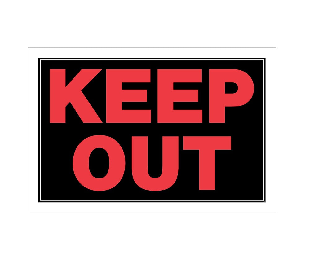Hillman 839898 English Do Not Enter Sign, 8" x 12", Black