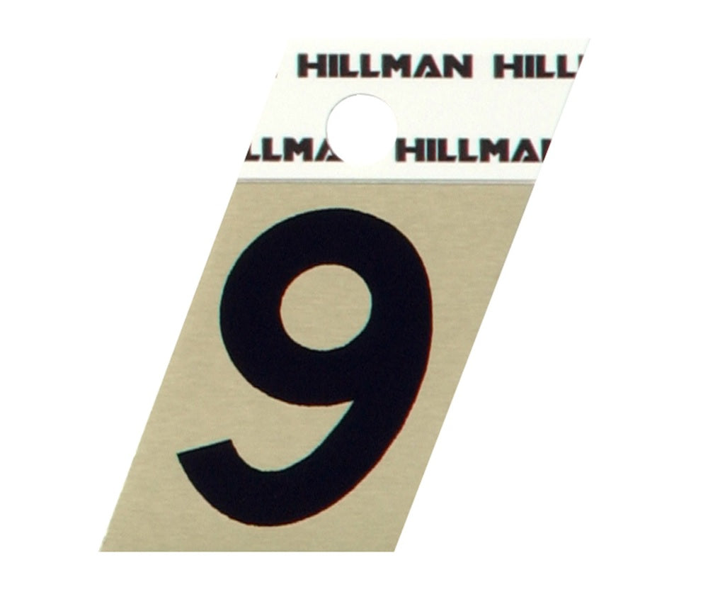 Hillman 840492 Reflective Metal Self-Adhesive Number, Black, 1 pc.