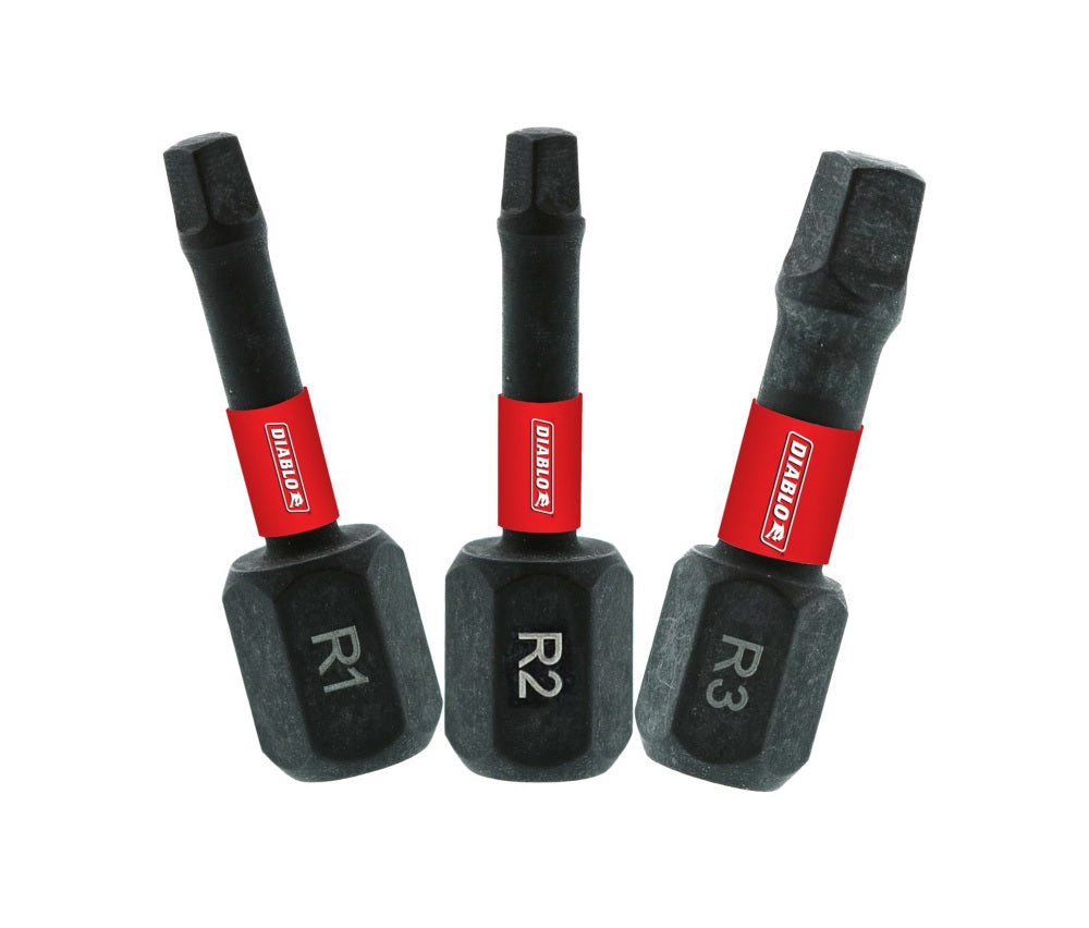 Diablo DSQV1-S3 Square Drive Bits, 3 Piece