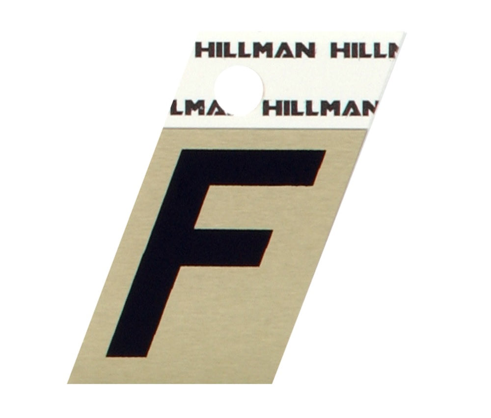 Hillman 840504 Reflective Metal Self-Adhesive Letter, Black, 1 pc