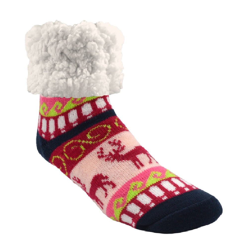 Pudus RD-RSB-C Classic Reindeer Raspberry Slipper Socks