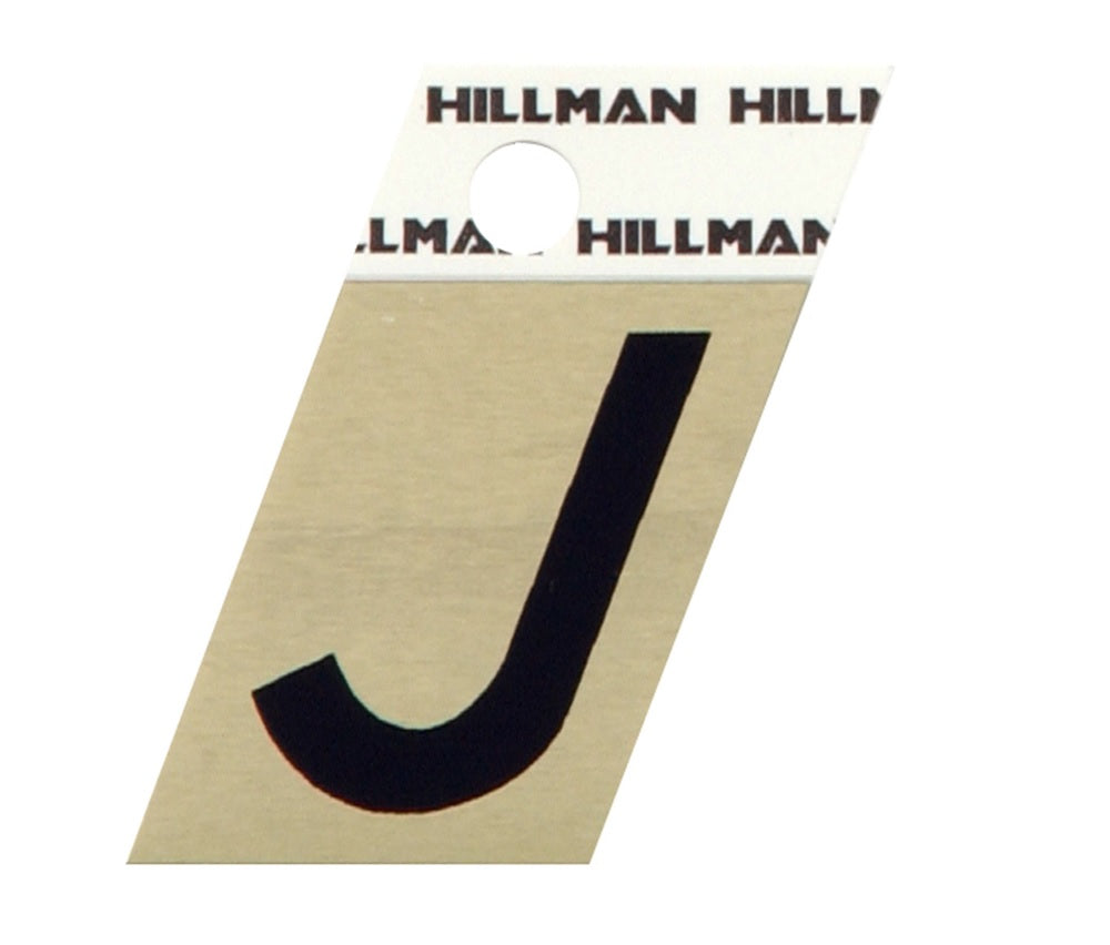 Hillman 840512 Reflective Black Metal Self-Adhesive Letter, 1 pc.
